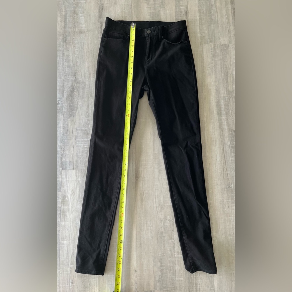 UNIQLO Black Skinny Tapered High Rise EZY Pants Size M (Waist 28-29”) - Picture 5 of 6